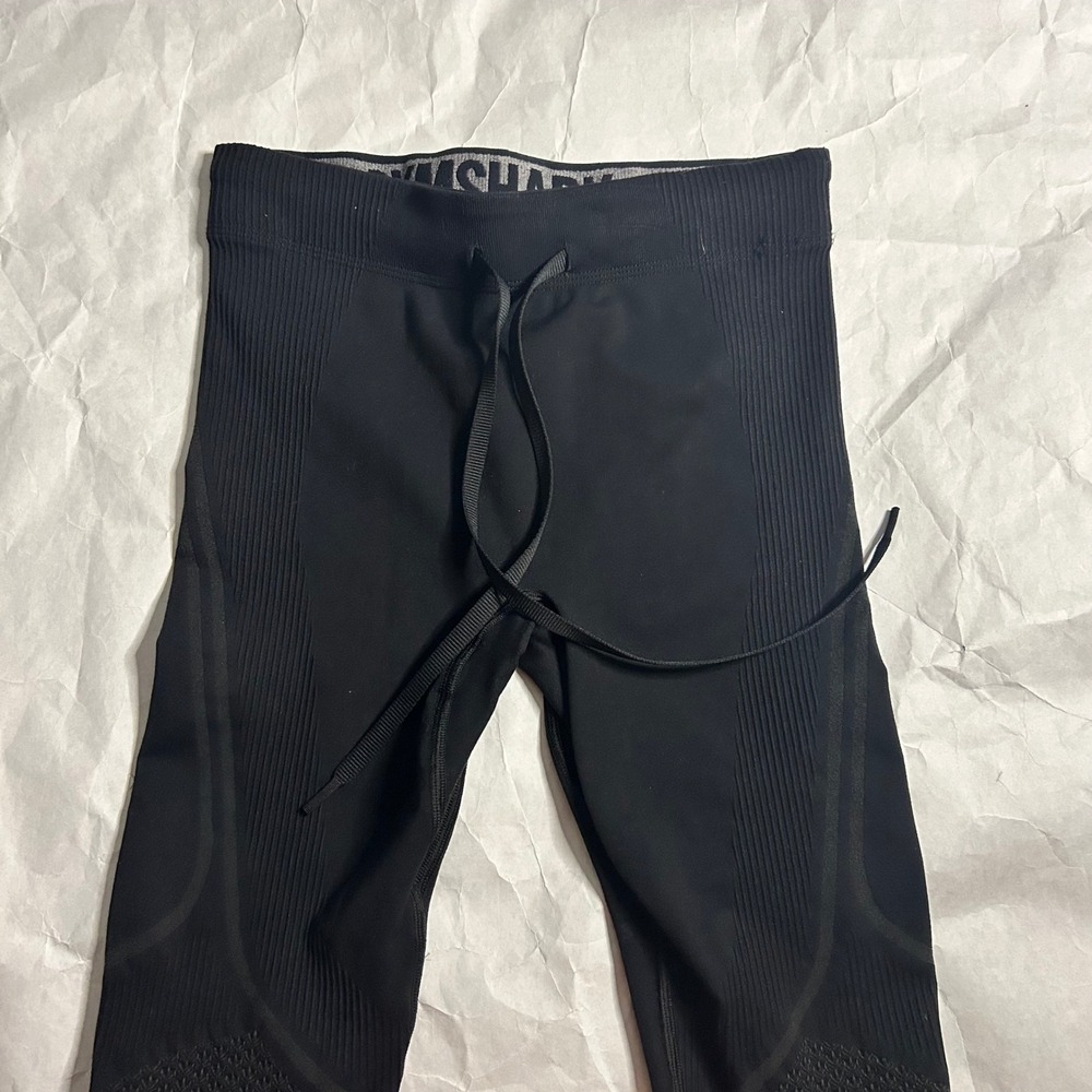 Gymshark Black Training Drawstring Leggings Athletic Apparel Womens Flex L